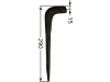 Industriehof® Kreiseleggenzinken links/rechts 95 x 290 x 15 mm, Bohrung 17 mm für Morra, RH-72