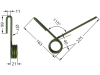 Industriehof® Striegelzinken 225 x 7 mm für Nodet und Kuhn Saatstriegel, 10.ST-NO1