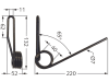 Industriehof® Striegelzinken 220 x 7 mm für Nodet und Kuhn Saatstriegel AS, BSV 6, GC, GC2 300, GC2 400, 10.ST-NO2