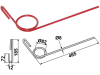 Striegelzinken 465 x 8 mm für Fiona D 56, 70, 80, SD 36, 56, 70, 73, 77; Nordsten; Saxonia; Stegsted