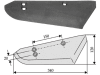 Industriehof® Rübenroderschar rechts, 340 x 7 mm, Tiefe 120 mm für Stoll Rübenroder, 34-807R