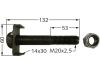Industriehof® Gewindebolzen M 20 x 2,5 x 132 -  8.8 mit selbstsichernder Mutter für Agrimaster, 63-AGM-501