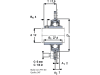 SKF Stahlblechgehäuse PFT 62, oval, für Y-Lager YET 206, YEL 206, YAT 206, YAR 206