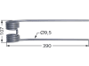 Kreiselheuerzinken links/rechts 390 x 107 x 9,5 mm für Kuhn Kreiselheuer GF 22, 23, 4, 440, 452