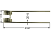 Kreiselheuerzinken links/rechts 394 x 105 x 9,5 mm für Kuhn Kreiselheuer GF 22 N, 440 M, 440 P, 440 T, 452 M, 452 P, 452 T, 671, 4000