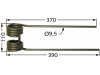 Kreiselheuerzinken links/rechts 395 x 110 x 9,5 mm für Kuhn Kreiselheuer GF 400, 500, 600, 5000, 6000, 7000, 8000, 10000, 13000, 17000