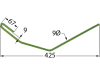 Striegelzinken 400 x 9 mm links/rechts für 