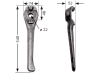 Kreiseleggenzinken links 74 x 340 x 52 mm, Bohrung 22 mm für Lely