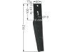 Kreiseleggenzinken rechts 60 x 332 x 10 mm, Bohrung 13 mm für HB-HL-HM