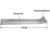 Stellbordwandscharnier, L x B 270 x 60 mm, verzinkt