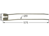 Pöttinger Schwaderzinken 575 x 83 x 9 mm außen weiß, für Eurotop, Top 42, 420, 421 N, 436.030