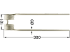 Pöttinger Kreiselheuerzinken links/rechts, 380 x 101 x 9 mm, weiß, für Kreiselheuer Eurohit, Hit 40–54 A/H/N , 436.140