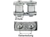 Kettenglied 1/2 x 3/16", DIN 8187, gekröpft, einfach