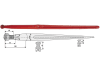 Industriehof® Steingabelzinken 1.200 mm, M 28 x 1,5, mit konischer Mutter für Kverneland, 181201