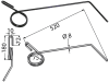 Industriehof® Striegelzinken 520 x 8 mm links/rechts für Nodet und Kuhn Saatstriegel BS 250, BS 300, GCS 300, GCS 400