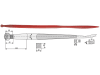 Industriehof® Löffelzinken 1.250 mm, M 22 x 1,5, mit konischer Mutter, für Baas, Trima, 181250