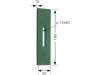 Greenflex Plastik-Abstreifer 180 x 50 mm, Bohrung L x B 60 x 13 mm für Rabe Packerwalzen