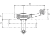 Regulierhebel "14" Magura rechts, 150 °, Hub 42 mm, E 19 mm, Übersetzung 1:4,5, Befestigung Schelle