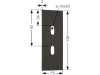 Industriehof® Abstreifer 138 x 55 x 3 mm, Bohrung 20 x 10 mm für Lely Packerwalzen, 51-L111