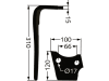 Kreiseleggenzinken "KG-30" beschichtet links/rechts, 100 x 310 x 15 mm, Bohrung 17 mm, für Emy-Elenfer, Rabe, Sauerburger RKE, PKE, VKE