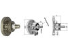 Industriehof® Scheibenlager mit nach innen gewölbter Auflagefläche, Ø außen 105 mm; 60 mm, M 20 x 1,5, Höhe 47 mm, Lochkreis 86 mm, 31-L1B