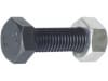 Industriehof® Sechskantschraube M 12 x 1,75 x 40 - 8.8 mit Sicherungsmutter für JF, 63-1240