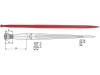 Industriehof® Frontladerzinken 1.400 mm, M 22 x 1,5, spitz, gerade, für Desvoys, 181405