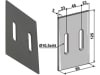 Industriehof® Abstreifer 125 x 90 x 3 mm, Bohrung 44 x 10,5 mm für Feraboli, Frost Packerwalzen, 51-F102