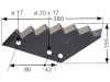 MWS Messer 385 x 160 x 8 mm für Futtermischwagen Kuhn