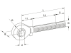 Walterscheid Oberlenkerspindel Kat. 2, mit Kugelgelenk, Ø 19,2 mm, Länge 220 mm, M 30 x 3,5, für Traktoren bis 74 KW/100 PS, 1309681