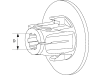 Walterscheid Nabe, Profil 1 3/8" 6, , für Reibkupplungen K90/4T, K90/4, 1320497