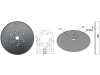 Industriehof® Hopfenscheibe gerade, 450 x 4 mm, LK 102 mm; 156 mm; 200 mm, ZB 78 mm, , für Union, 31-168FO-R580