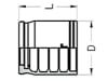 Fassung NW DN 12 - 1/2", für Hochdruckschlauch 2 SN, 2 SN-HT/SPC 2, 2 SB, Jetclean 2 SN