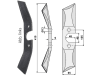 Industriehof® Rollspatenmesser rechts 410 x 65 x 9 mm Bohrung 13 mm für Direktsaatmaschine "Pöttinger-Rabe", 31-431RR