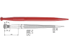 Industriehof® Frontladerzinken 600 mm, M 22 x 1,5, spitz, gerade, für Schäffer, Weidemann, 18609