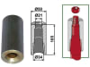 Industriehof® Einschweißbuchse Ø innen 21 mm; 34 mm, Ø außen 50 mm, für Zinken mit Verdrehsicherung, 18100-32