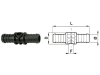 Agrotop Schlauchnippel 3/4", Ø 19 mm, Länge 82 mm, beidseitig, 12792