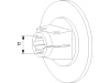 Walterscheid Nabe, Profil 1 3/8" 6, Verschluss Klemmverschluss KF, für Reibkupplungen K90, 1338221