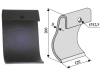 Industriehof® Schlegelmesser 200 x 120 x 8 mm, Bohrung 12,5 mm, für Mulcher Dücker, 63-DÜC-51