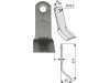 Industriehof® Y-Messer 114 x 35 x 5 mm, Bohrung 14,5 mm, für Agrimaster, Muratori, 63-AGM-04