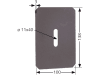 Industriehof® Abstreifer 138 x 100 x 3 mm, Bohrung 40 x 11 mm für Lely Packerwalzen, 51-L113