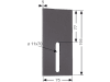 Industriehof® Abstreifer 155 x 75 x 5 mm, Bohrung 70 x 11 mm für Landsberg (Pöttinger) Packerwalzen, 51-L300