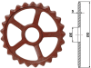 Industriehof® Sternring Ø 520 mm, 114 mm, 18,0 mm, Grauguss (GG20), für universal, 311-532