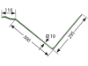 Striegelzinken 110/300/295 x 10 mm links/rechts für Amazone Saatstriegel