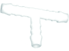 Schlauchverbinder "TS" T-Form, POM (Acetal Copolymerisat), weiß