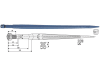 Industriehof® Frontladerzinken 800 mm, M 22 x 1,5, spitz, gerade, für Frost, 18804