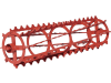 Industriehof® Krümlerwalze Ø 400 mm, Einbaumaß 1.700 mm, mit durchgehende Welle, 312-400-1700