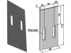 Industriehof® Abstreifer 172 x 90 x 3 mm, Bohrung 40 x 10,5 mm für Eberhardt Packerwalzen, 51-E102