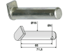 Industriehof® Bolzen 71,5 x 16 mm, Bohrung 4 mm für Kuhn, Nobili, 63-KUH-904