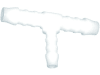 Schlauchverbinder "TRS" T-Form, reduziert, POM (Acetal Copolymerisat), weiß
